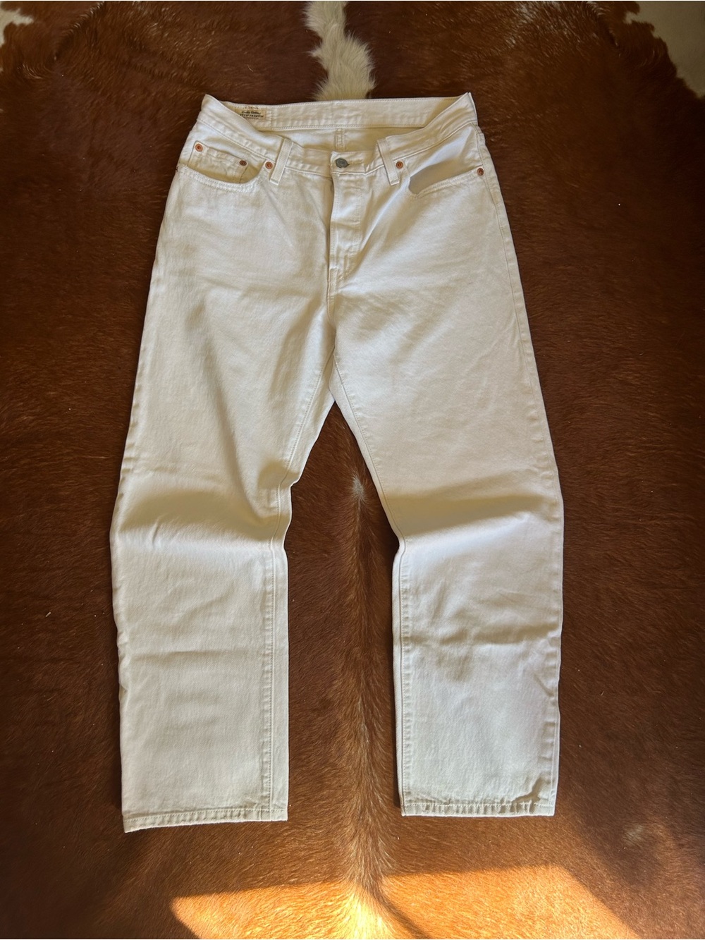 Women's Levi's 501 90's White Straight-Leg Jeans